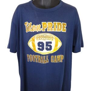 Titan Pride Football Camp T Shirt Vintage 90s Made In USA Mens Size 2XL